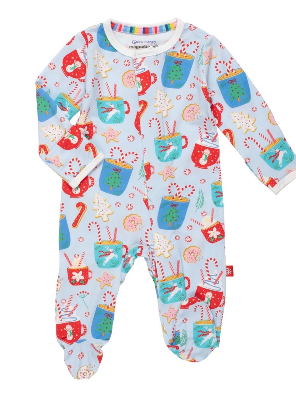 Magnetic Me Holiday Winter Hot Cocoa Footie 0-3 3-6 6-9 months